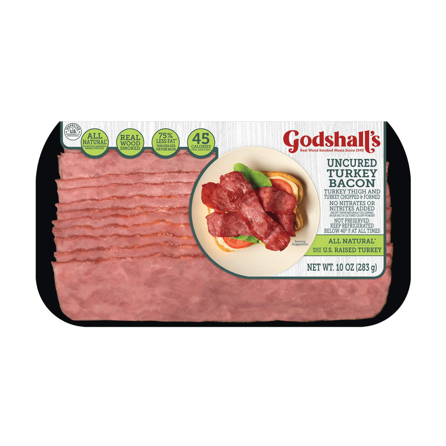 Uncured Turkey Bacon Godshalls Real Wood Smoked Meats Since 1945 7245