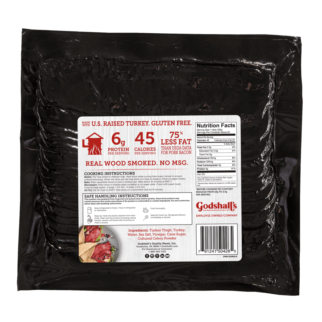 Uncured Turkey Bacon Club Pack - Godshall's