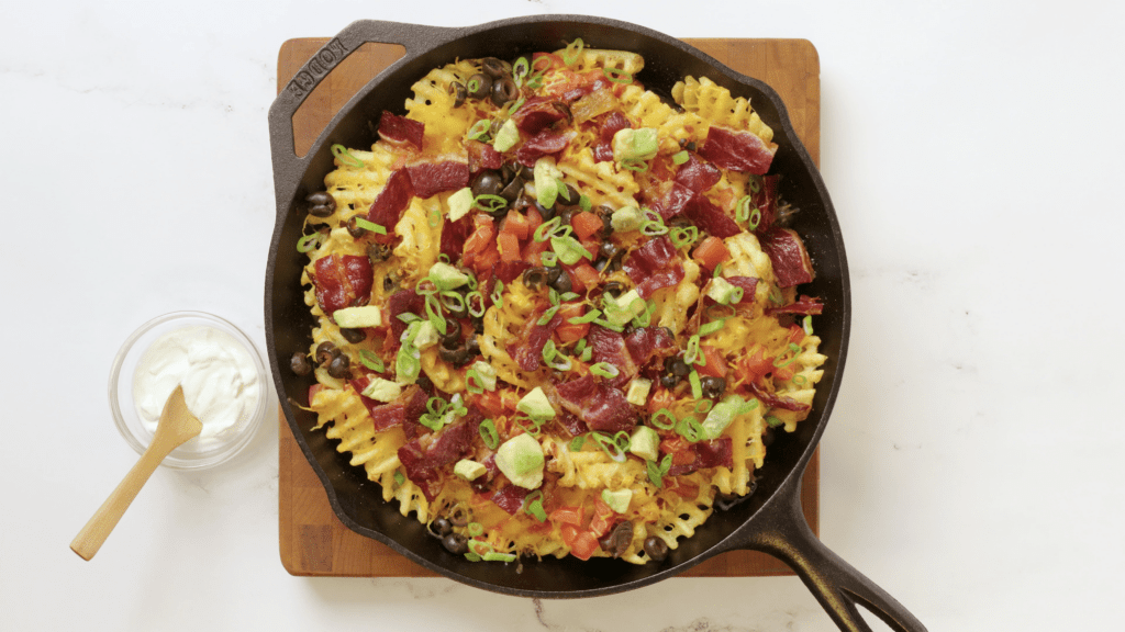 Beef Bacon Waffle Fry Nachos - Godshall's