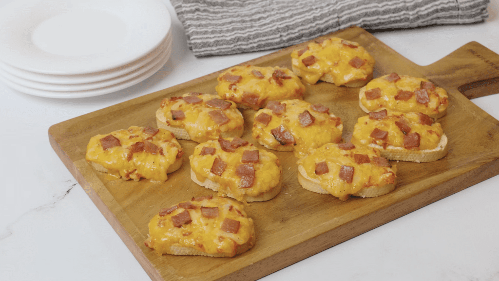 Turkey Bacon Smoked Pimiento Cheese Crostini - Godshall's
