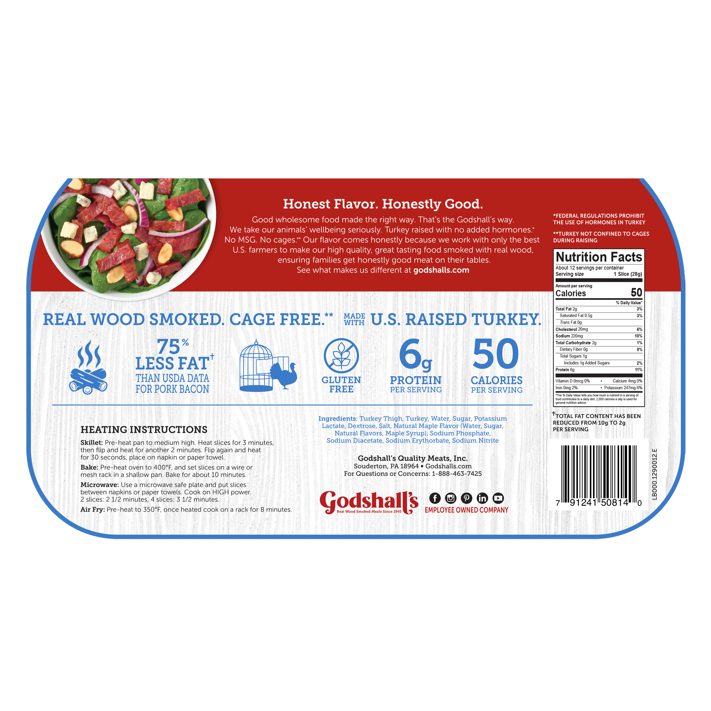 Godshalls 12oz MapleTurkeyBacon Back 2400x2400