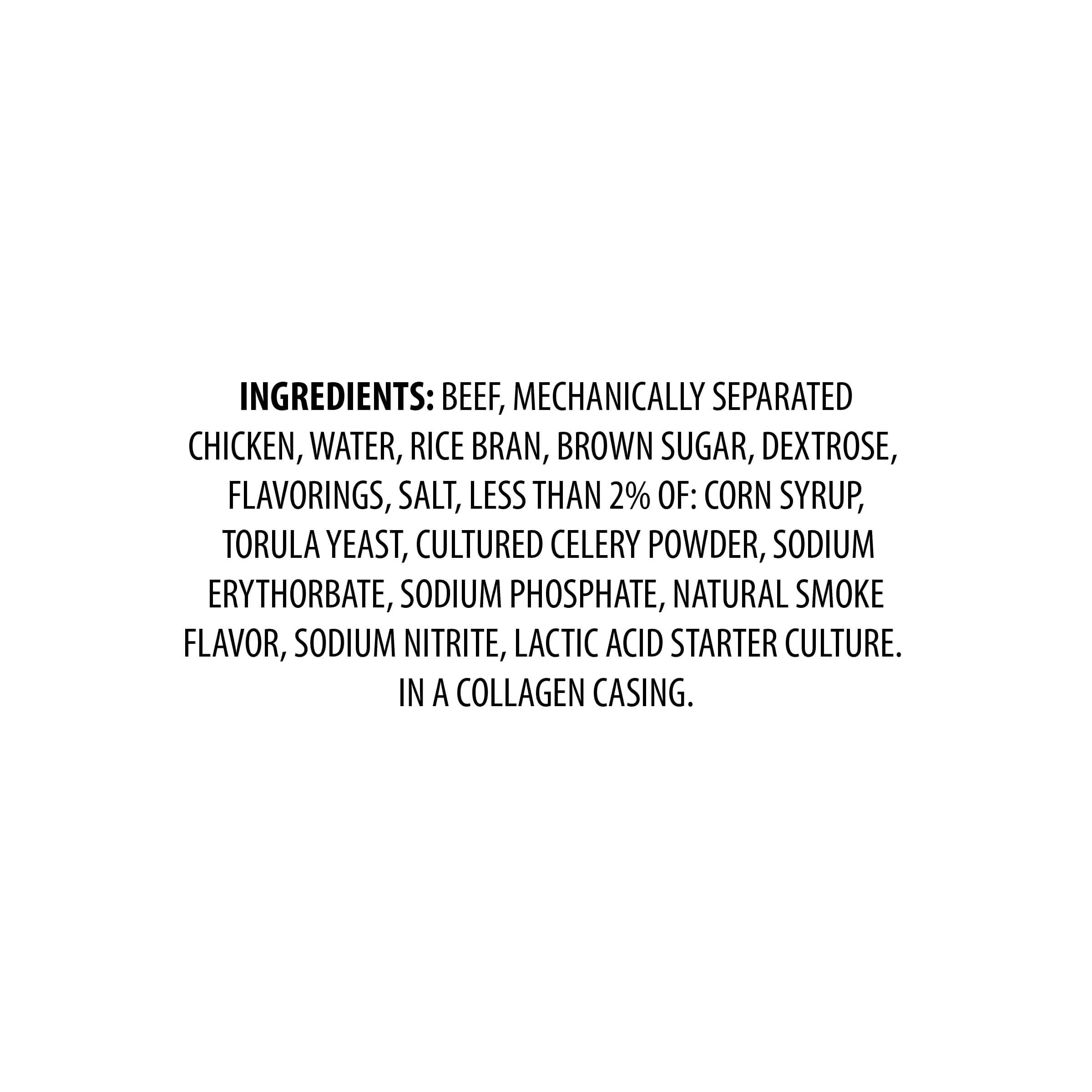 Ingredients Weavers 40oz SweetSpicy SnackSticks