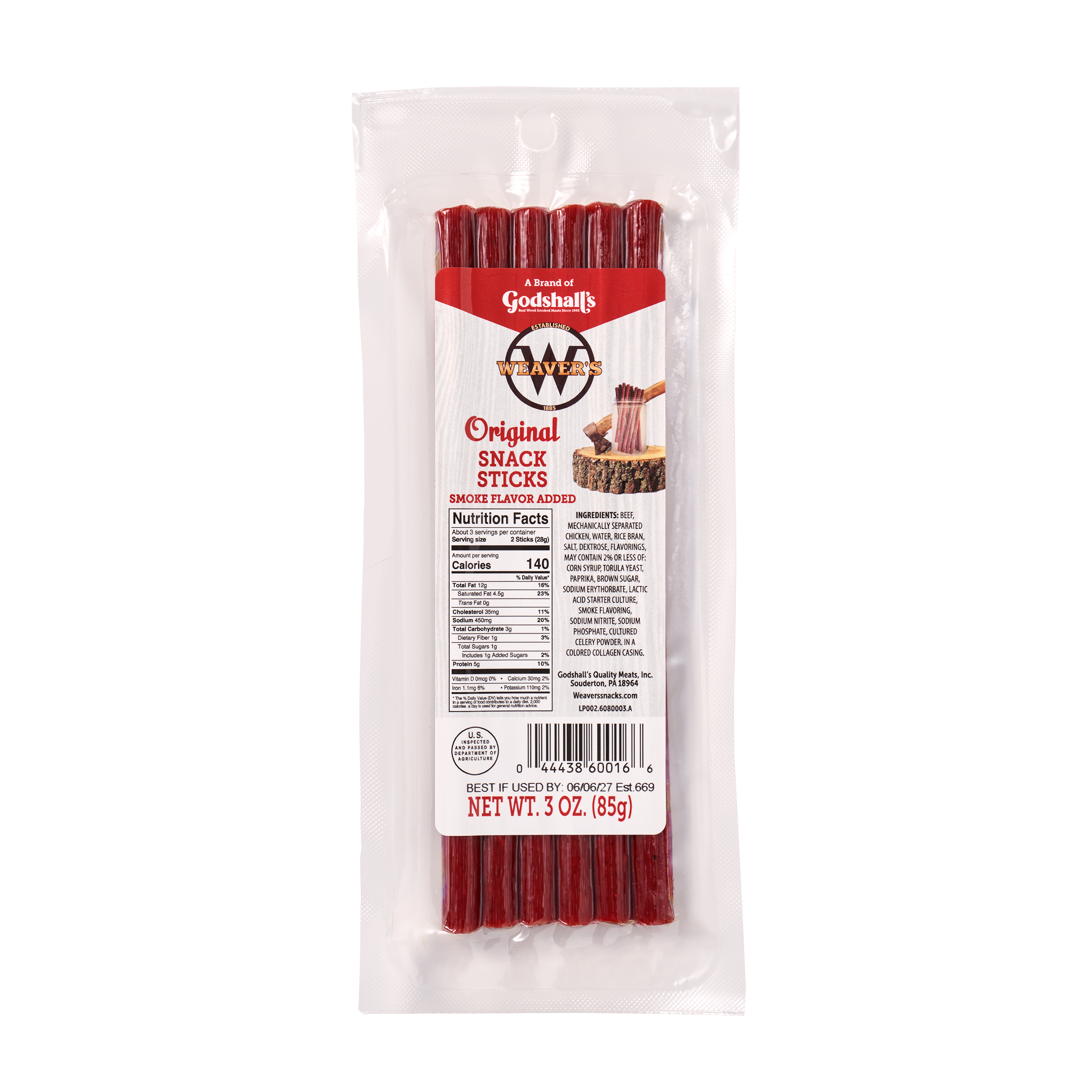 Weavers 6ct Original SnackSticks