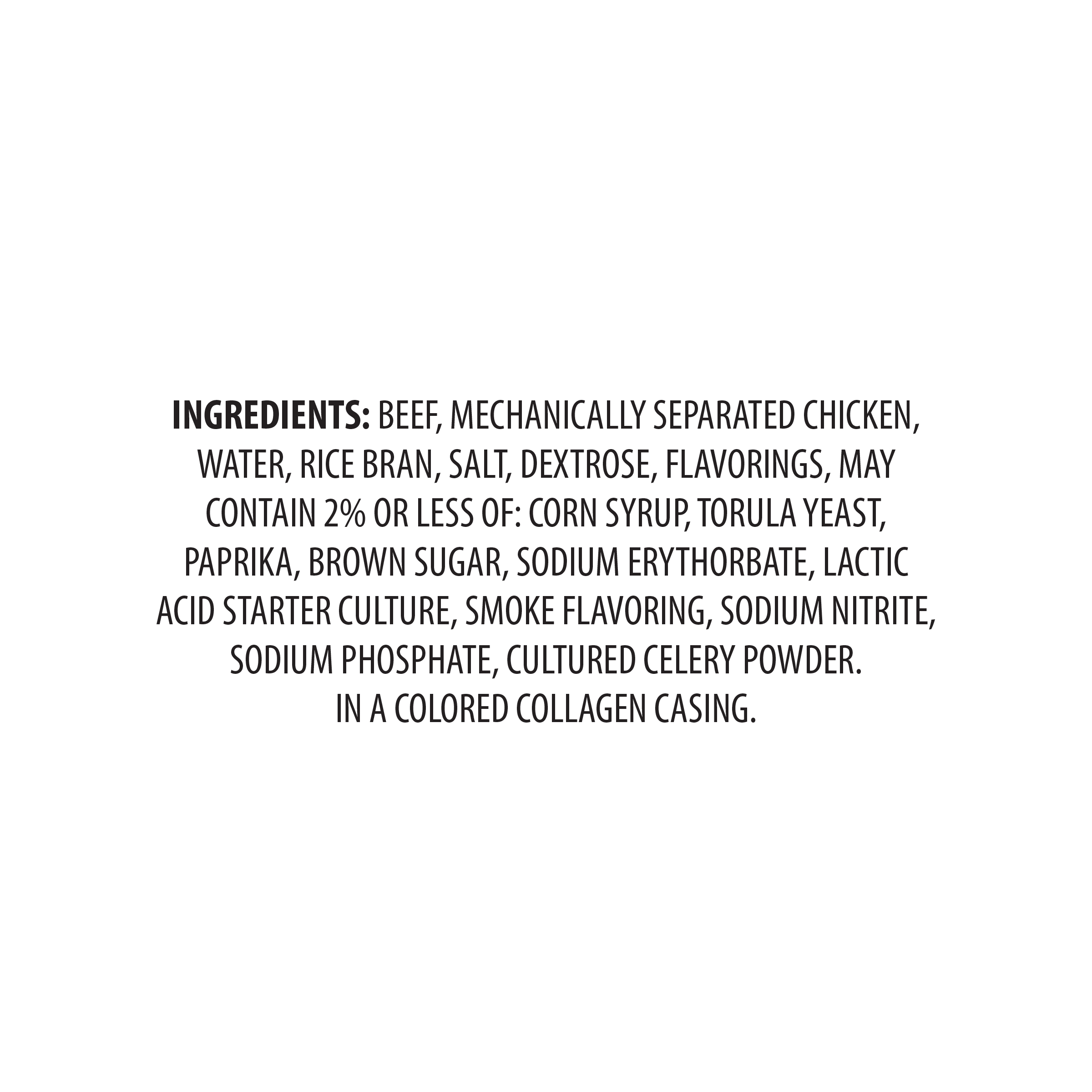Weavers Ingredients Original SnackSticks