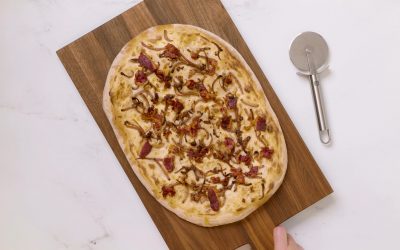 Alsatian-Pizza-with-Caramelized-Onions-&-Beef-Bacon