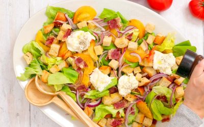Beef Bacon Panzanella Salad