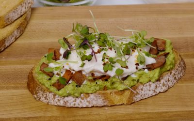 Chicken Bacon Burrata and Avocado Toast