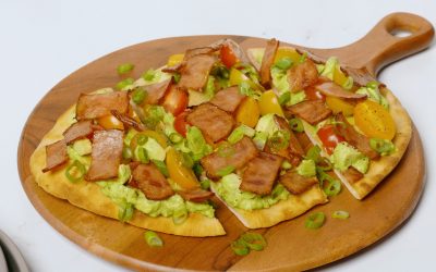 Chicken Bacon Tomato and Avocado Flatbread