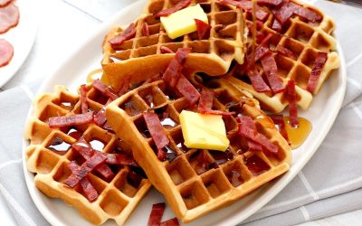 Maple Turkey Bacon Waffles