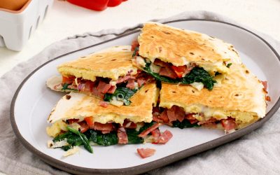 Turkey Bacon Breakfast Quesadilla