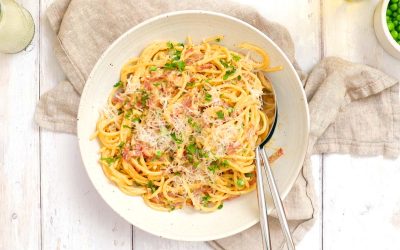 Turkey Bacon Creamy Carbonara